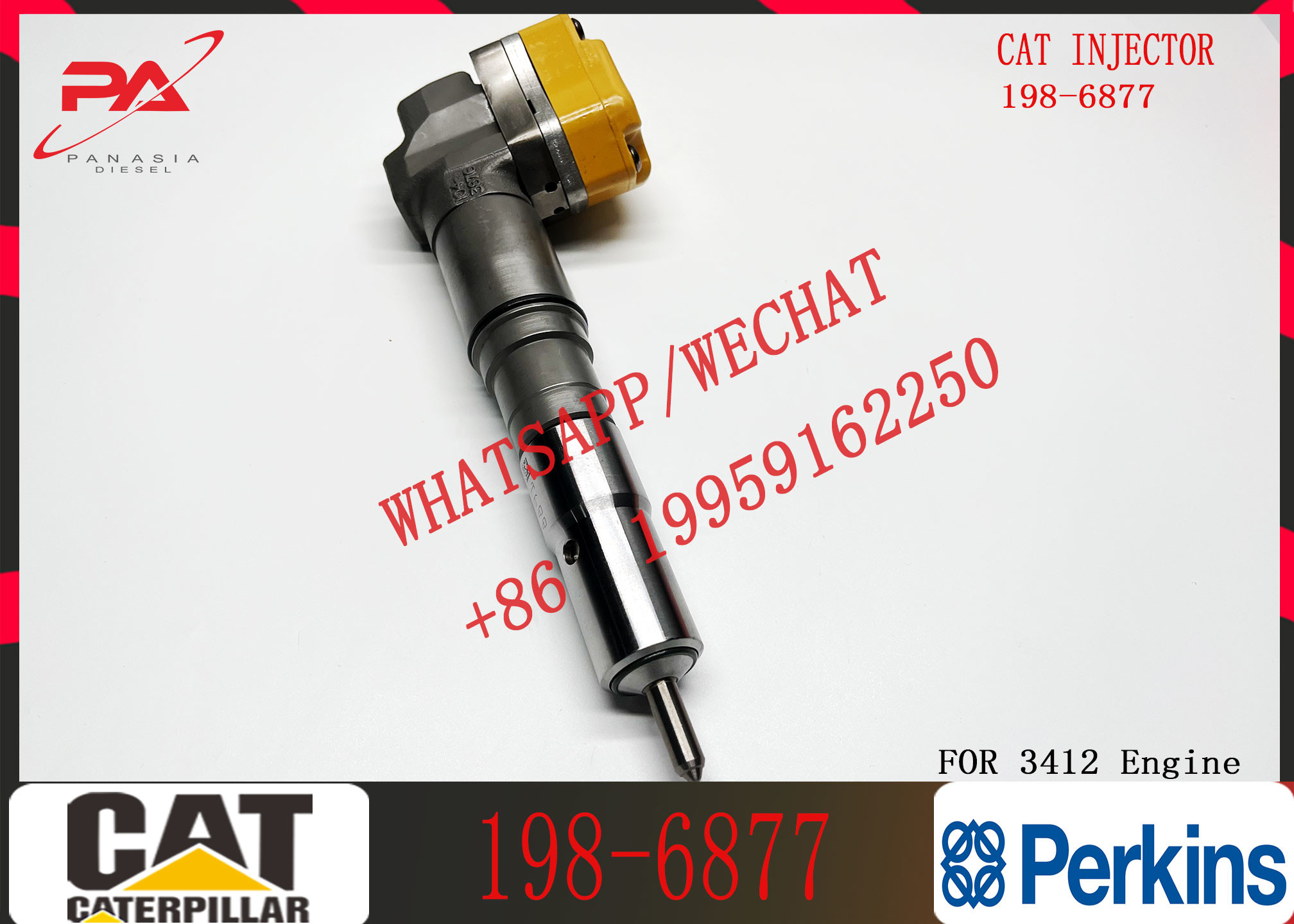High Quality 3412 Fuel Injector 198-6877 196-1401 222-5966 173-9268 198-7912 232-1168 156-3895 204-2467 232-1167