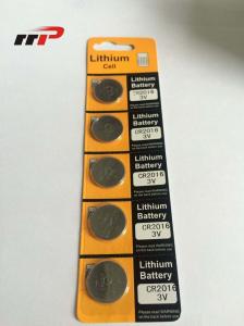 Quality Primary Button Cell 75mAh CR2016 Lithium Battery 3.0V / Li-MnO2 Blister Card Coin Battery wholesale