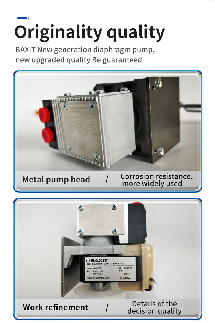 Ac Vacuum Pump 220v Micro Diaphragm Pump High Temperature Air Gas Sampling Pump