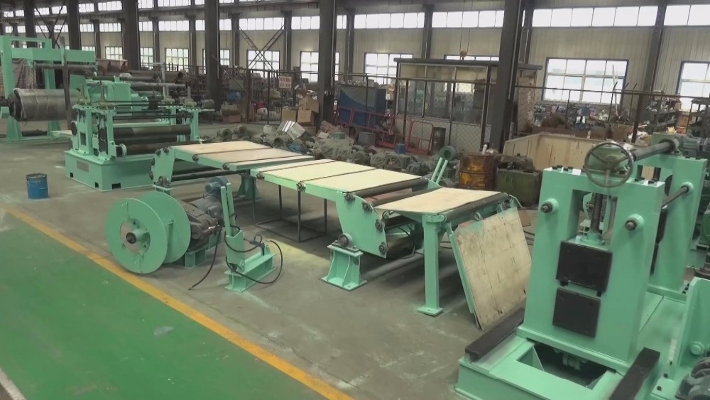 High Accuracy Steel Slitting Machine With PLC Unit / Steel Coil Decoiler