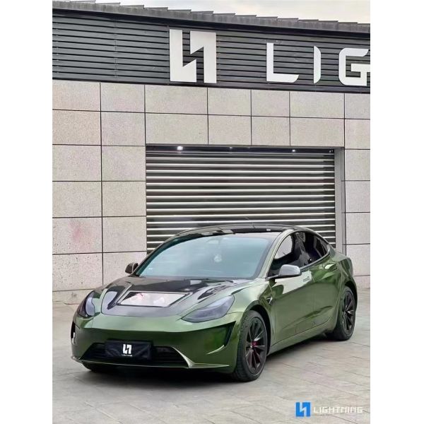 146cm Model 3 Tesla Body Kit Plastic Transparent Carbon Fiber Hood