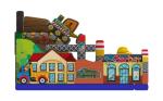 Building Themed Inflatable Fun City Simulate Construction Place Waterproof PVC