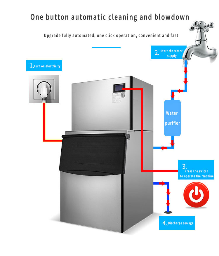 Industrial Fully Automatic Packaging Ice Cube Maker Making Machine /Manufacturing Plant/Factory