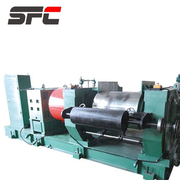 XKP-560 Rubber Cracker Mill with Alloy Cold Hard Cast Iron Rollers for Crushing 40-50mm Rubber Blocks