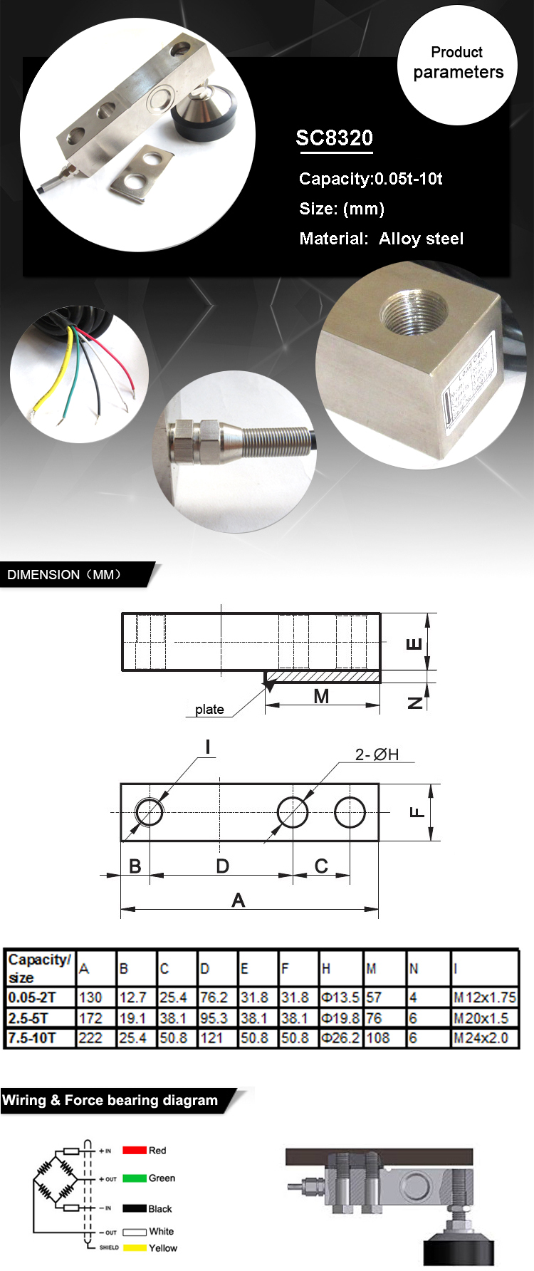 SC8320 Chinese 5000 Kg Heavy Truck Scale Loadcell On Sale