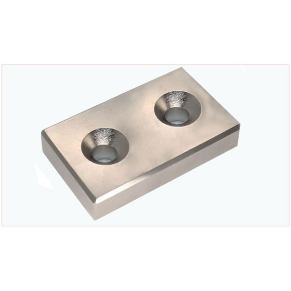 50 X 30 X 10mm Neodymium Rectangular Magnets With Countersunk Hole