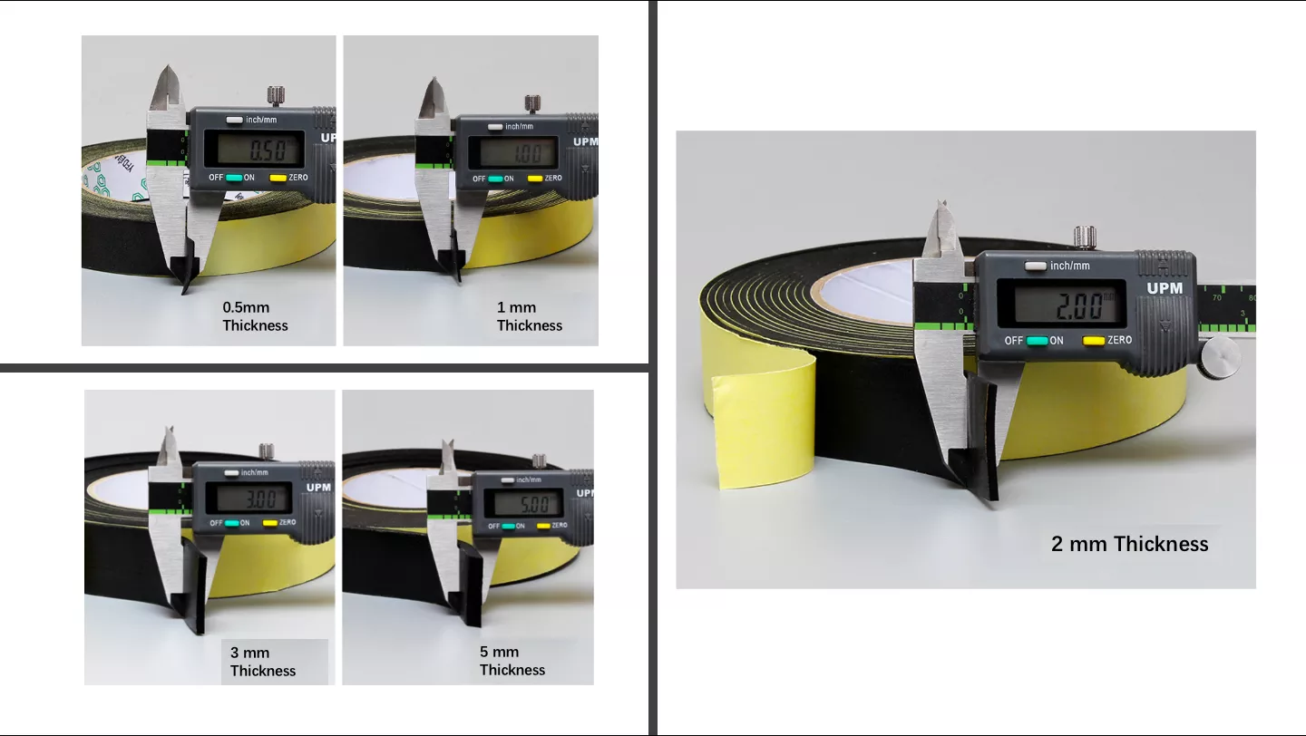 EPDM Silicon PU Sponge Rubber Foam Adhesive Tape Strips