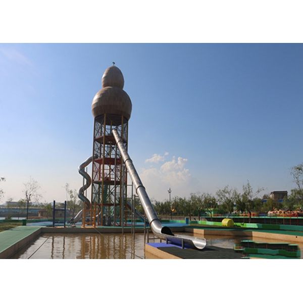 Amusement Park Stainless Steel Slides 76cm Ss304 Outdoor Playground Slide