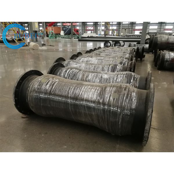 High Strength Synthetic Cord And Helix Wire Cutter Suction Hose With Steel Flange Connection