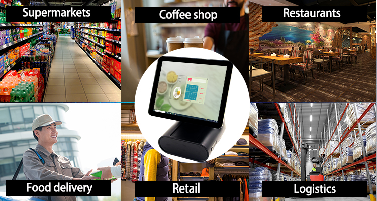 Cash Register 6 USB/Serial/RJ 45 Lan Ports and 15.6" HD 1080P IPS Dual Display Screen