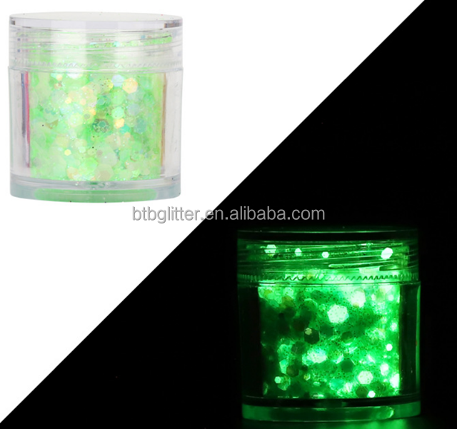 BILING BILING Polyester Unicorn horse glitter shape Eco-friendly Glitter Noctilucence Ultimate Glow in the Dark Glitter