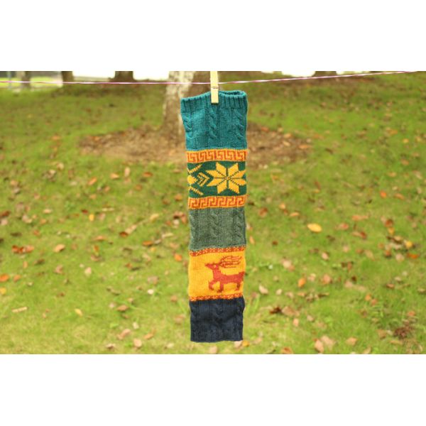 girl deer snowflake jacquard knit boot socks wood feel casual wool acrylic, socks, warmer