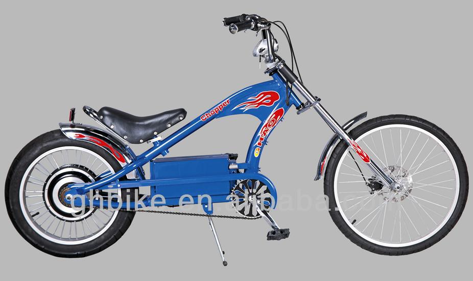 24"-20" Chopper Electric Bike Bicycle with Lithium Battery Power Supply and Disc Brake