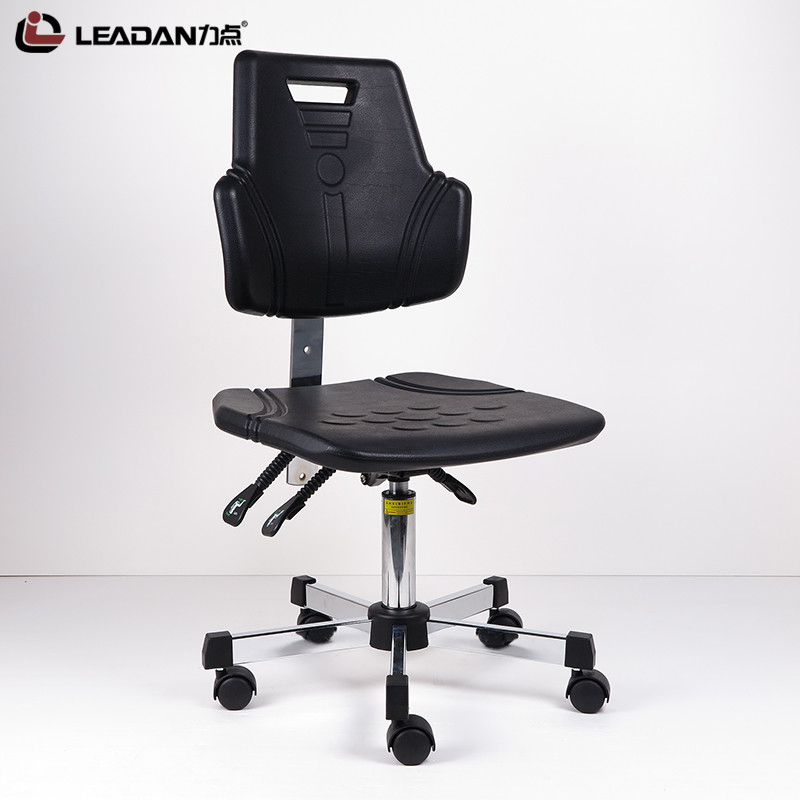 Polyurethane Foam Ergonomic ESD Chairs Non Slip Surface 5 Star Electroplating Base