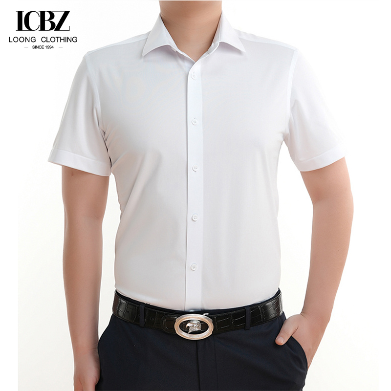 Customized Logo Printing Men's Business Cotton Shirts Formal Office Dress Plaid Shirt