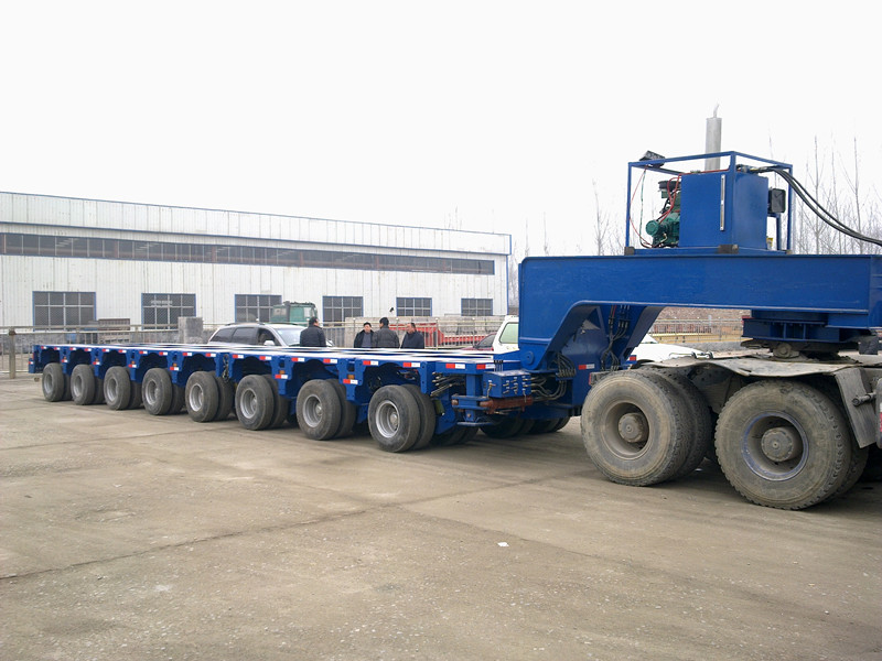 250 Ton Modular Low Bed Semi Trailer with Custom Logo Printing and Articulated Design