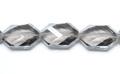 Quality Gray Glass Faceted Slabs, 15 Beads Per Strand wholesale