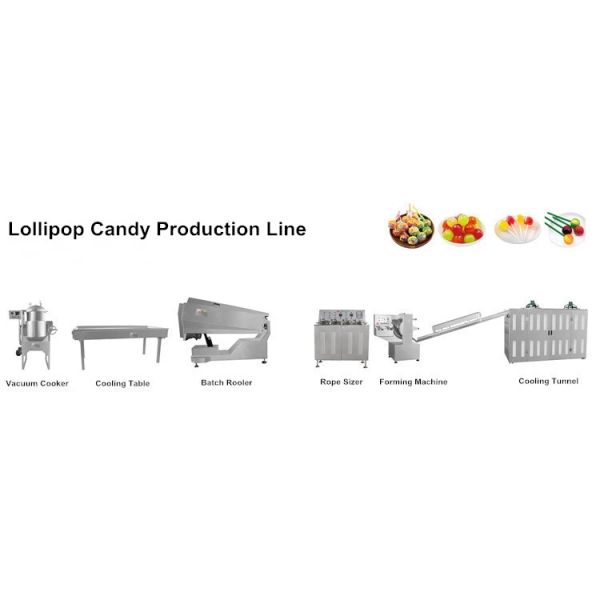 Small Scale Candy Making Equipment Lollipop Depositing Line
