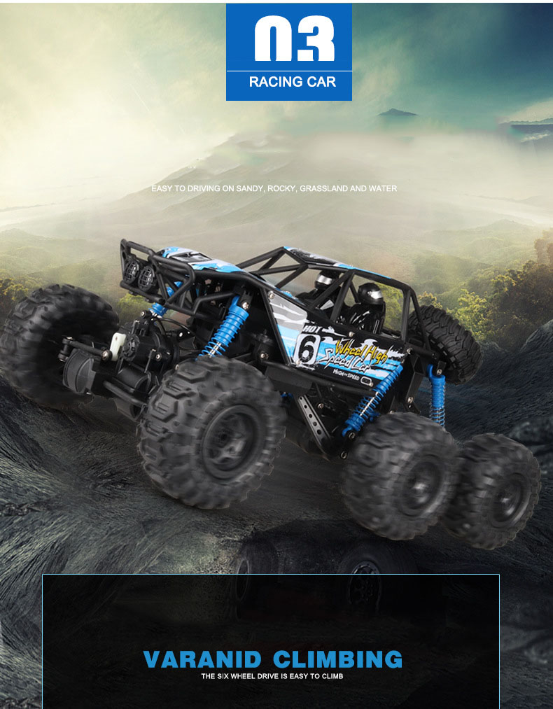 2.4G Electric Climbing Vehicle Children's Remote Control Toy Car 15km/h 2 Channels