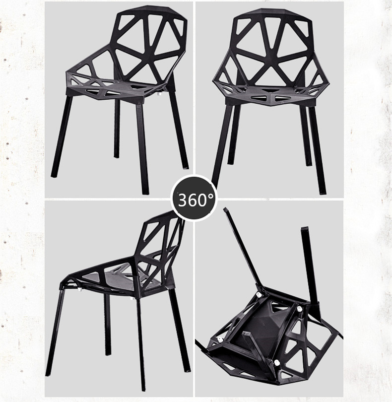 Modern Kids Plastic Chairs With Integral Moulding Hollow Structure