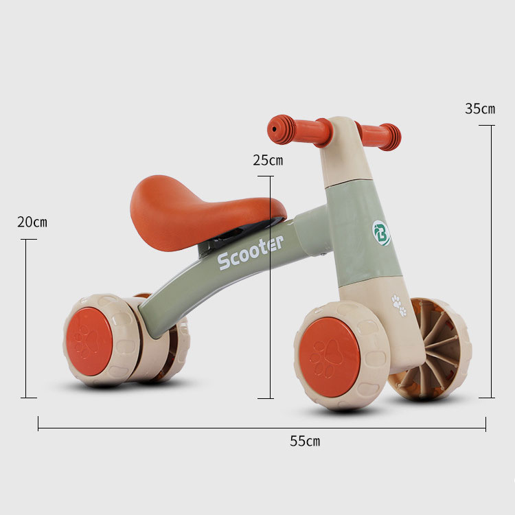 Car Style Toddler Balance Bike for Boys Girls 12 Inch Non Pedal Bicycle Learning Toy