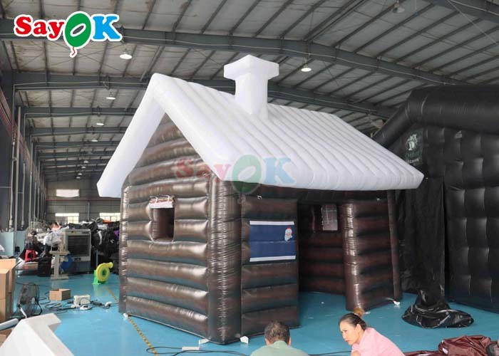 Giant Lights Oxford Cloth Inflatable Christmas House Inflatable Santa House