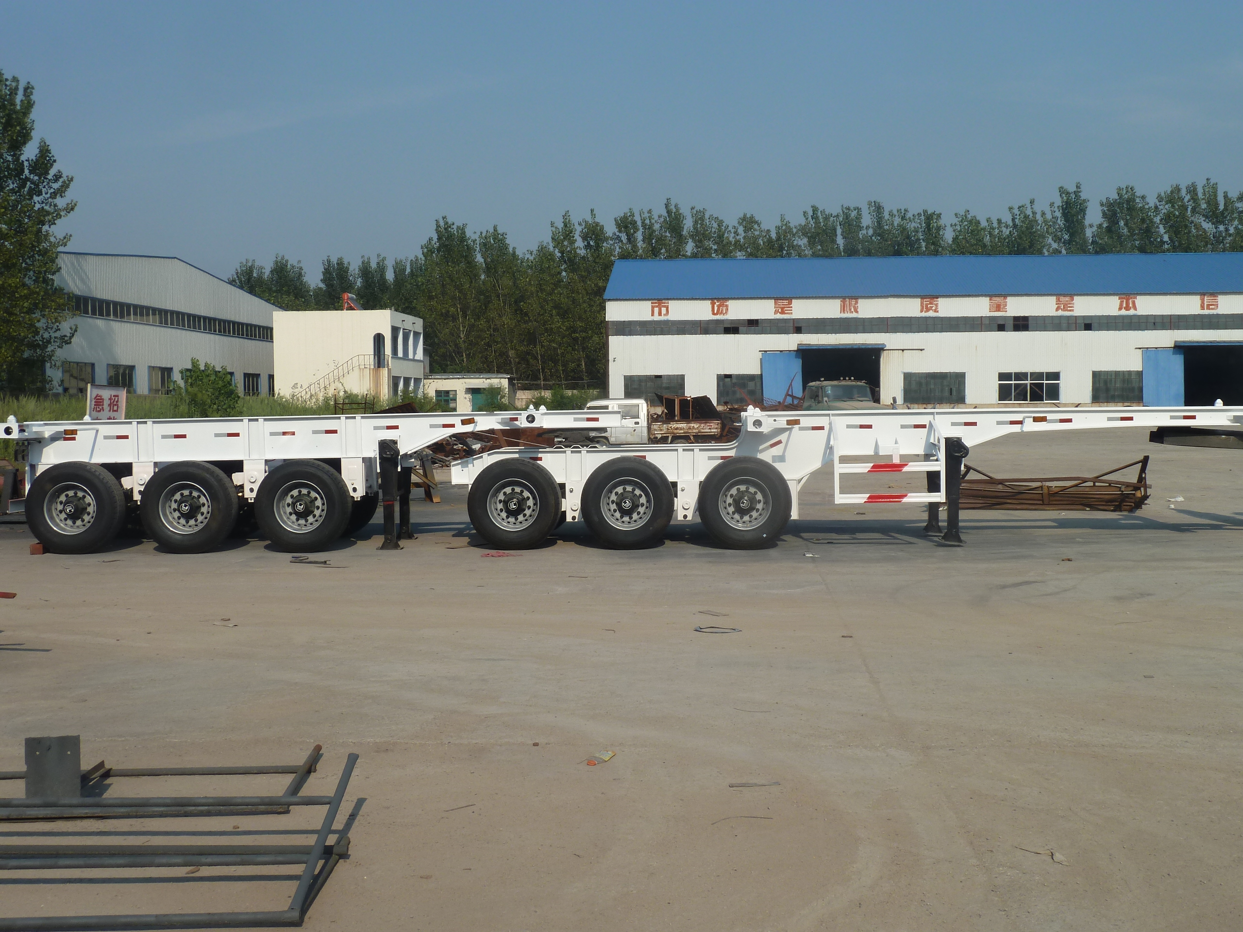 40ft Chassis Skeletal Interlink Trailer for Madagascar Market Superior and Durability