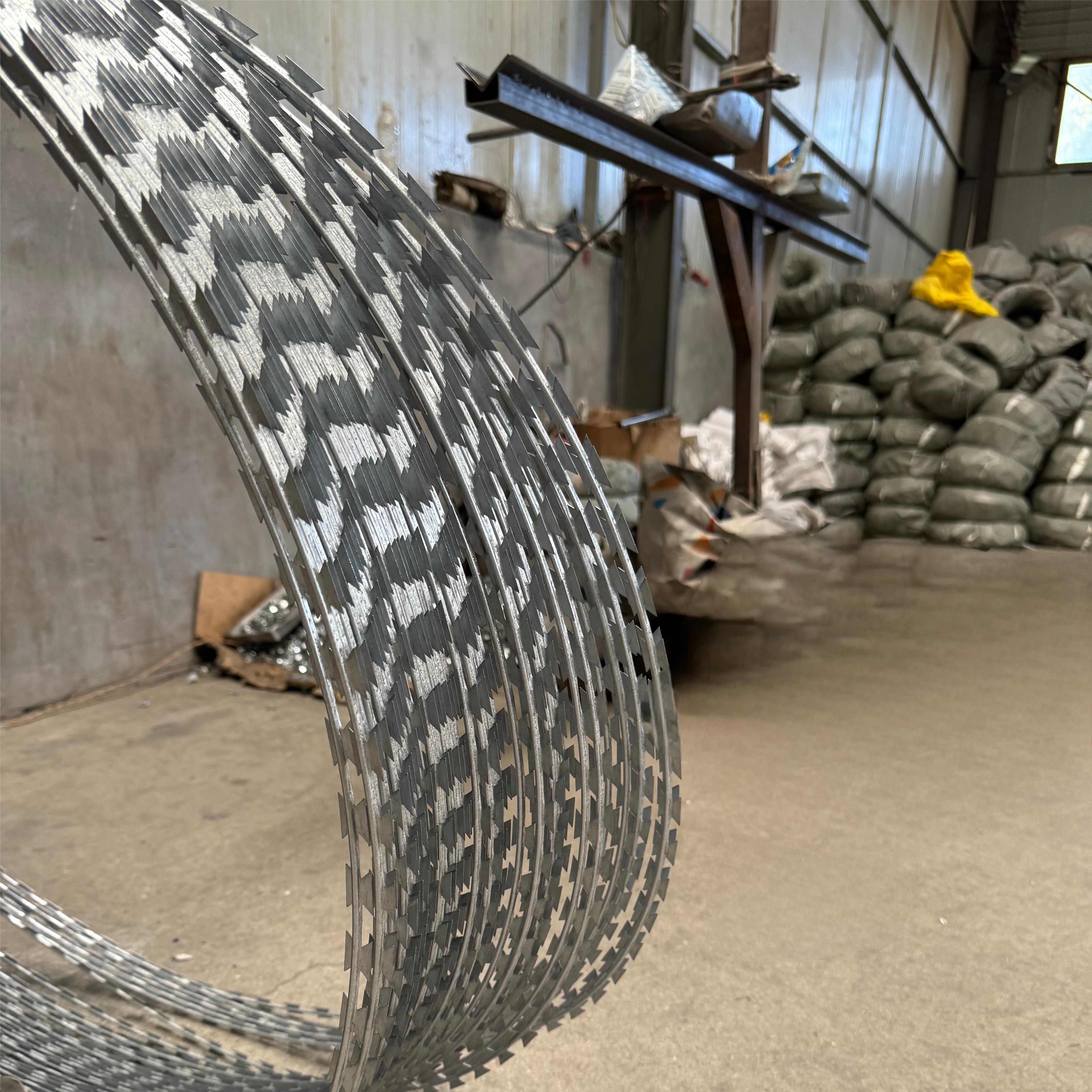 Stainless Steel Anti-Rust High Security Razor Blade Use Concertina Razor Wire