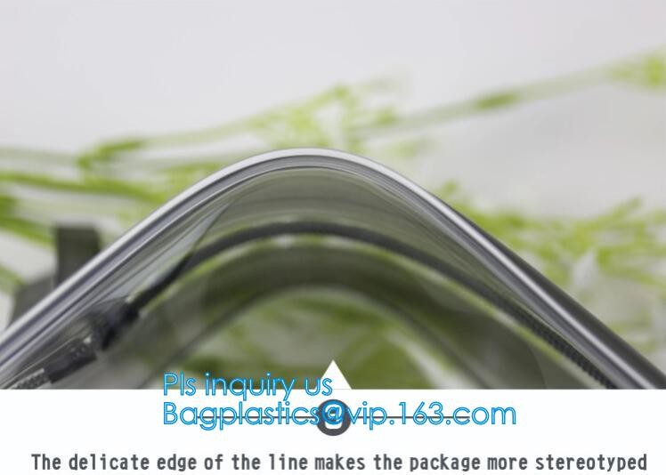 recyclable travel PVC cosmetic bag travel set bag, PVC Zip Lock Plastic Cosmetic Travel Packaging Bag, PVC Zipper Travel