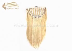 Quality 16 Blonde Hair Wigs - 40 CM Straight Blonde Remy Human Hair Half Wig 90 Gram For Sale wholesale