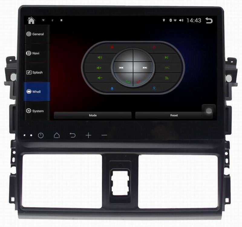 Ouchuangbo car dvd gps stereo system for Toyota Vios 2014 with android 4.4 big screen 3g wifi usb