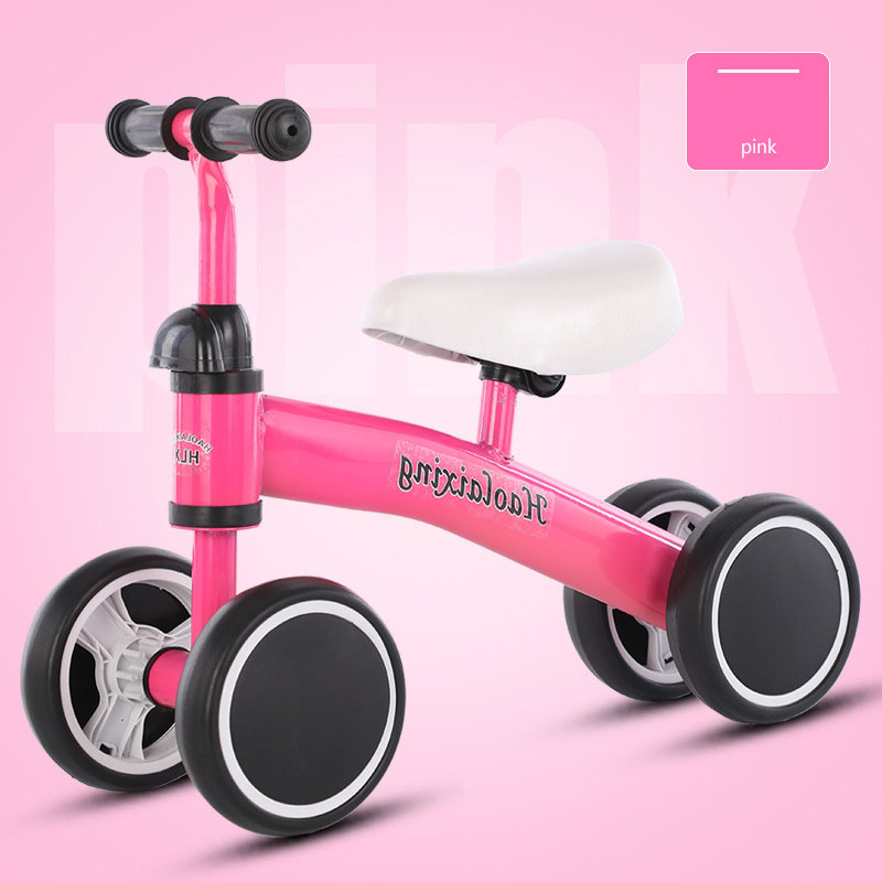 Four-Wheel Balance Bike Scooter for Young Children Easy to Learn Walking NO Footrest