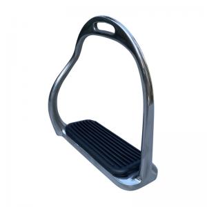 Quality Polished Stainless Steel Anti-Slip Pad Safety Stirrup Ideal for Horse Enthusiasts wholesale