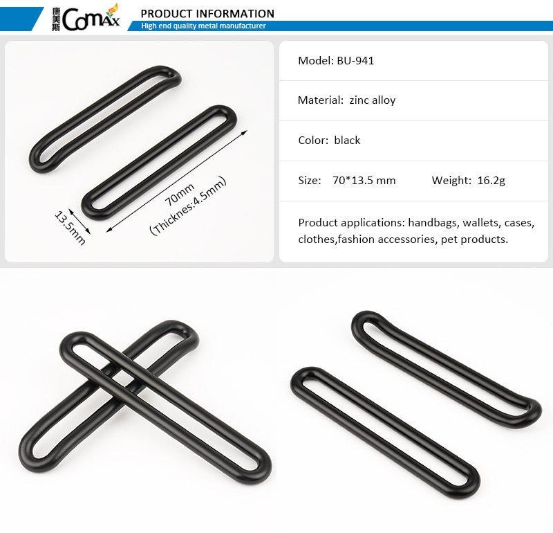 OEM/ODM Acceptable 70mm Metal Buckle for Arm Leg Training Cuffs Zinc Alloy Material