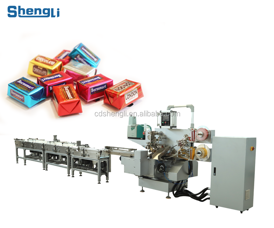 PET Packaging Material 260ppm Horizontal Single Top Twist Chocolate Wrapping Machine