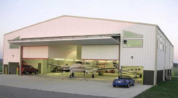 Cheap Customized Prefabricated Steel Aircraft Hangars With Labour Saving for sale