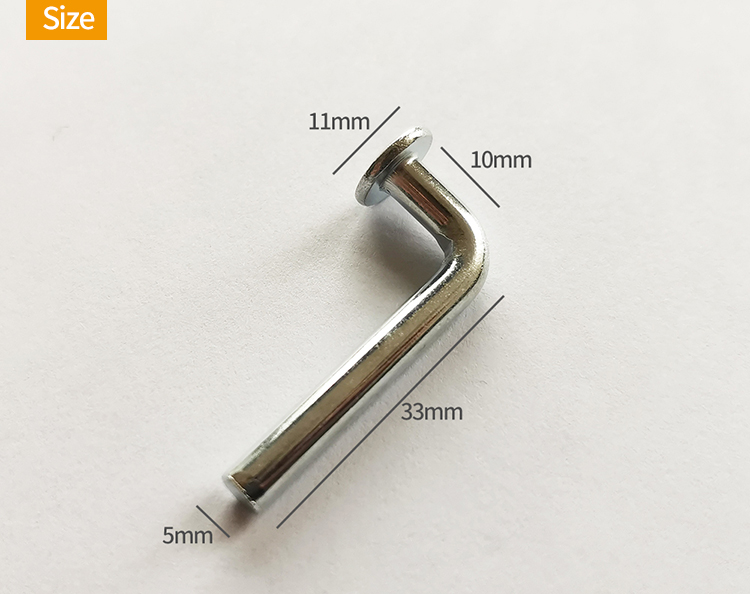 Medium Duty Shelving Beam Ends Safety Pin with 5mm Diameter and Galvanized Finish