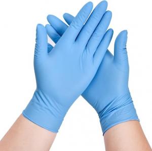 China Blue Nitrile Gloves S/M/L/XL Disposable Gloves Latex Free Powder Free Medical Exam Glove Grade 4 Mil on sale