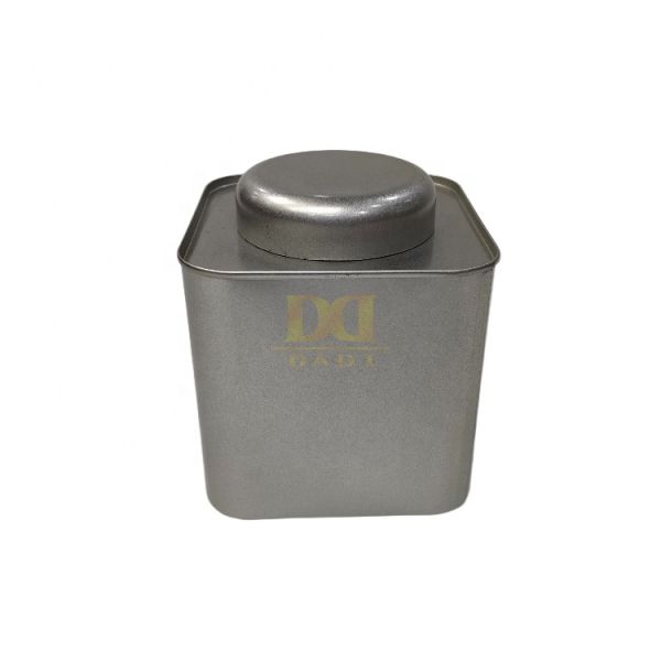 DADI Metal Tea Tin Box Customization Square Empty Tea Tin Boxes Support OEM Printing