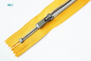 China Yellow Plated Platinum Open Ended Zips For Jackets on sale