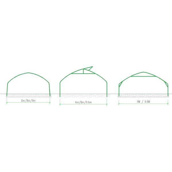 Easy Assembled Waterproof PE Film Prefabricated Single Span Tunnel Greenhouse for Strawberry Tomato Flower