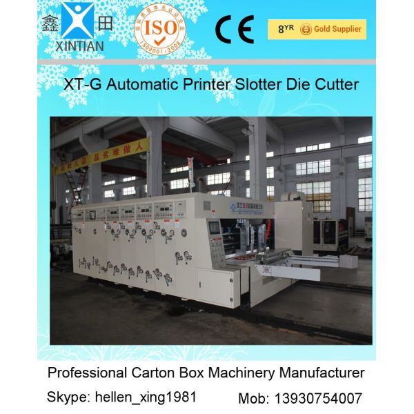 Smooth Running Automatic Cartoning Machine Carton Flexo Printer Slotter Die