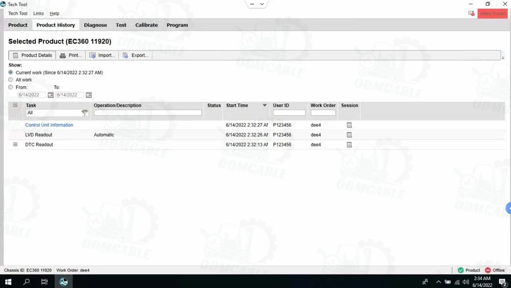 V2.8.150 Vocom II 88894000 Communication Vocom2 Tech Tool Diagnostic KIT Bus Construction Scanner