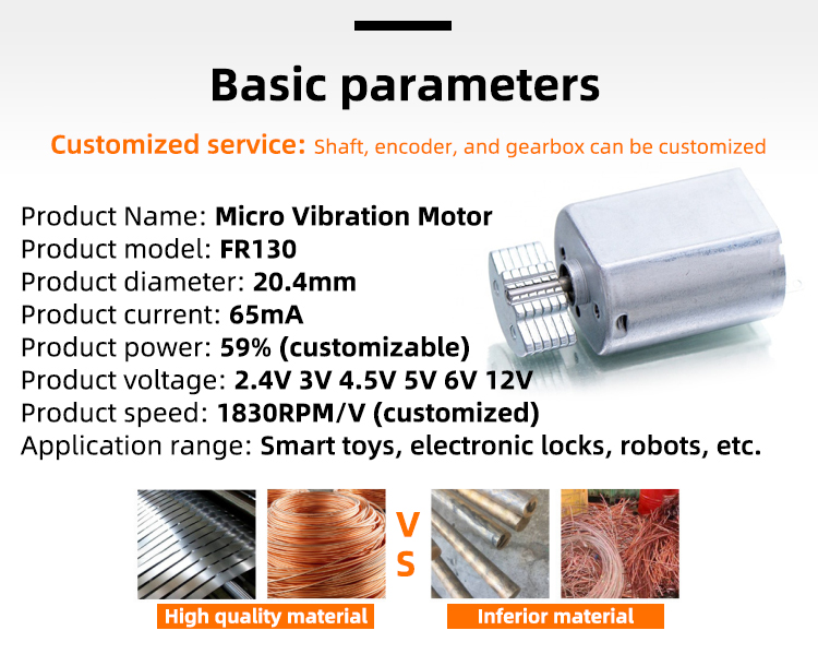 Faradyi Micro 130 Strong Magnetic Brushed Electric Dc 3v 12v 18500rpm High Speed Diy Remote Control Toy Car Hobby Motor