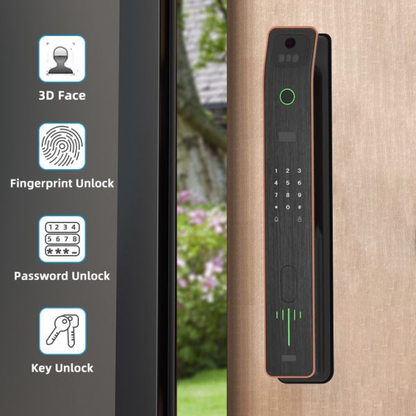 450mm Wifi Smart Lock Digital Door Lock Tuya Key For Wooden Door