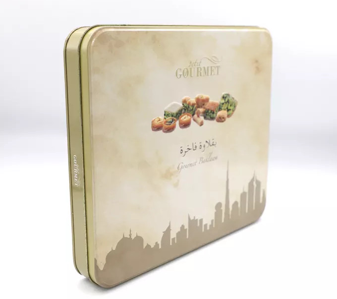 OEM Chocolate Cake Biscuit Metal Tin Box PMS Pantone Printing
