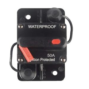 DC 28V 10A Spade Fuse Circuit Breaker Manual Reset Thermoplastic