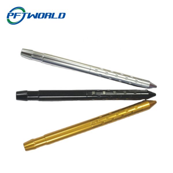 High quality CNC aluminum parts Pen case Anodized gold and black