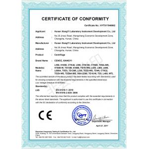 Hunan Xiangyi Laboratory Instrument Development Co., Ltd. Certifications