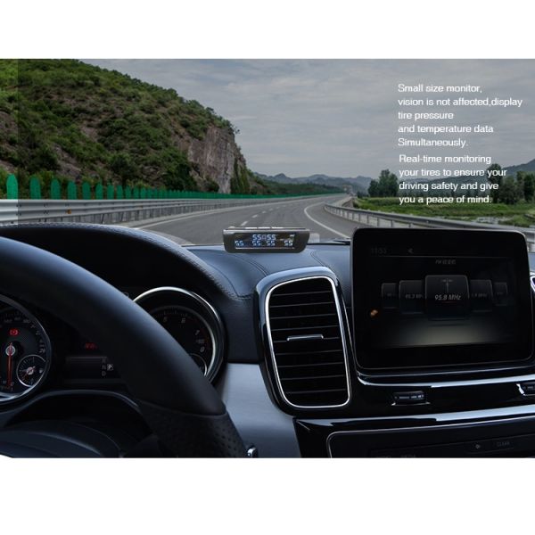 Six-wheel Motorhome Trailer Solar-powered Tire Pressure System Display External Sensor